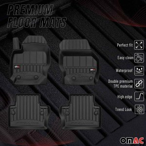 Volvo S80 Floor Mat - Omac - Proline Premium TPE - Black - '07-'16